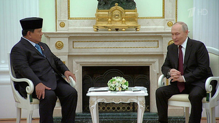 Владимир Путин проводит переговоры с президентом Индонезии Прабово Субианто