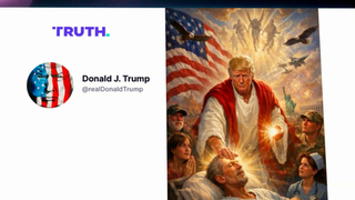 Дональд Трамп опубликовал свое изображение в образе святого