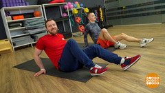 Фитнес-разминка: укрепляем пресс, сгоняем жирок! Доброе утро. Фрагмент