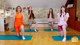 Фитнес-разминка с детьми: парим, как ласточки! Доброе утро. Фрагмент 