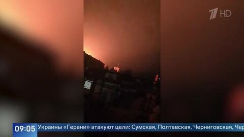 В Киеве после массированного удара ВС РФ вспыхнул мощный пожар