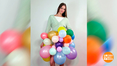Весенняя фотосессия: дама с шариками. Доброе утро. Фрагмент 