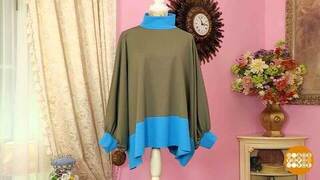 Модный пуловер из трикотажного пледа от Ольги Никишичевой. Доброе утро. Суббота. Фрагмент 