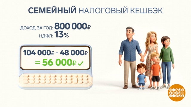 Семейный налоговый кешбэк: как получить. Доброе утро. Фрагмент 