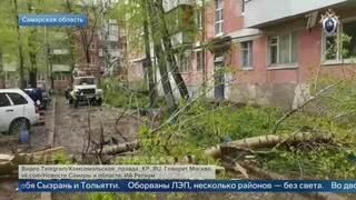Тольятти и Сызрань под ударом: ураган в Самарской области повалил деревья и повредил дома