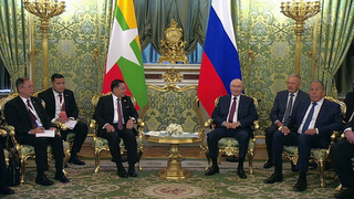 Развитие сотрудничества в самых разных сферах обсудили в Кремле Владимир Путин и президент Мьянмы