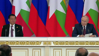 Владимир Путин принял в Кремле президента Мьянмы Мин Аун Хлайна