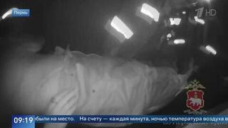 Девушка упала с моста в Перми: кадры ее спасения полицией