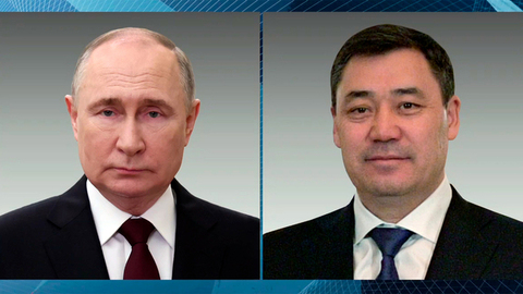 Владимир Путин поздравил Садыра Жапарова с Днем независимости Киргизии