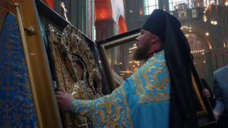Тихвинскую икону Божией Матери доставили в главный храм Вооруженных сил в подмосковном парке «Патриот»